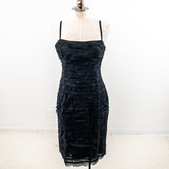 Herve Leger Dress Tiered Raw Edge Silk Organza L - Picture 15 of 15